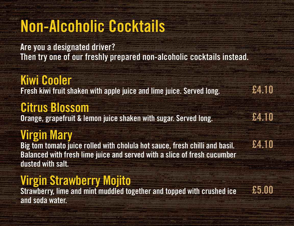 Non-Alcoholic Cocktails